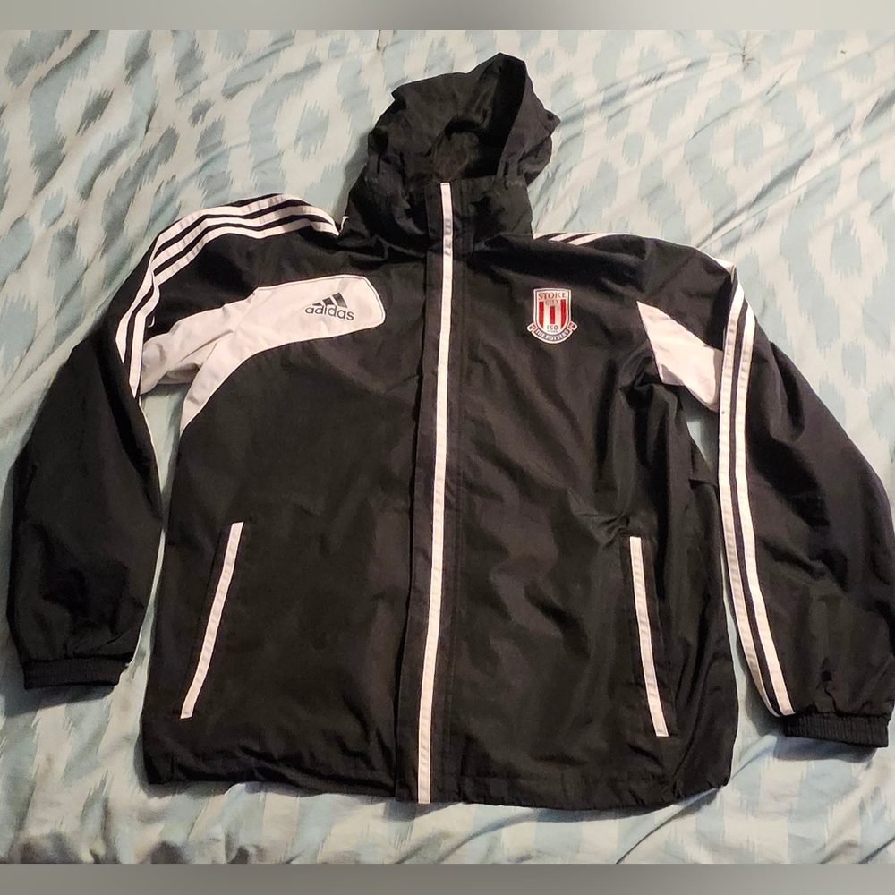 Adidas 2010 STOKE CITY TRAINING JACKET Men's Size Large